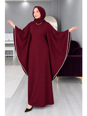 Ferace Abaya Yarasa Kimono Kol Tessettür Elbise