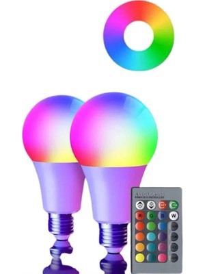 Str Store Akıllı Rgb LED Ampul LED Uzaktan Kumandalı Renk Değiştiren Ampul