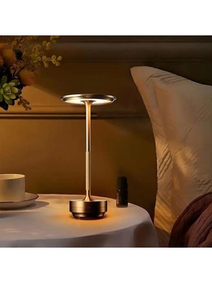 Str Store Eskitme Gold Kasa Dokunmatik Şarjlı Masa Lambası – 3 Renk Işık Modlu, LED Aydınlatmalı, Modern & Dekoratif Abajur