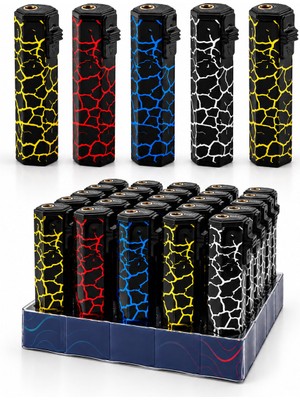 Str Store 25 Adet Çatlak - Lava Desen Rüzgar Pürmüz Çakmak