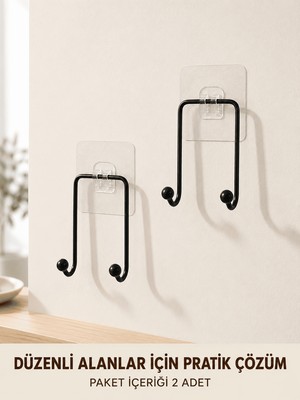 Str Store 2 Adet Yapışkanlı Duvar Askısı Pratik Çok Amaçlı Düzenleyici Askı