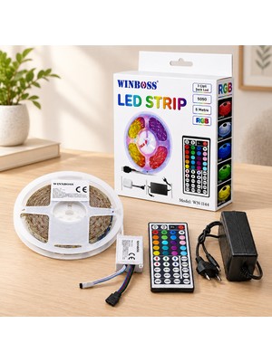 Zenviaa Rgb 5050 Smd LED Şerit 5m (54 Led/m) Kumandalı ZENVIAA365423