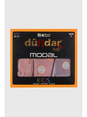 Dündar Kız Çocuk Çorap Modal Dikişsiz/soft Yıkama Kokulu 12 Adet