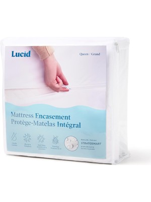 Str Store Encasement Mattress Protector – Guards Against Bed Bugs –% 100 Su Geçirmez-15 Yıl Garanti – Queen/white