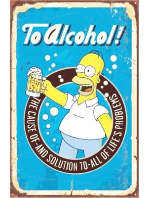 Str Store Kuşe Kağıt Duvar Posteri Simpsonlar Retro Vintage DRTR0039
