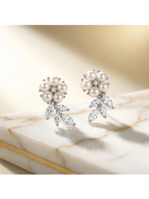 Arvenia Silver Inci Çiçeği Kadın 925 Ayar Gümüş Küpe