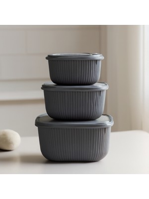 Str Store Sızdırmaz Kare Saklama Kabı Şeffaf Plastik Kapak