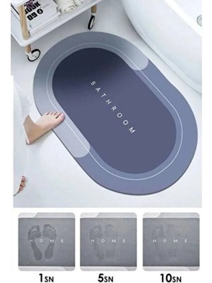 Sihirli Su Emici Paspas Kaymaz Tabanlı Abdest Paspası 3,5 mm 40X60