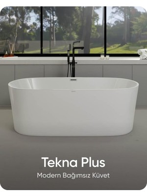 Bathson Tekna Plus Beyaz Bağımsız Küvet 176x80x60 cm