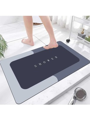 Su Emici Paspas Şık Tasarım Abdest Paspası Kaymaz Taban 40*60 cm Kare Paspas