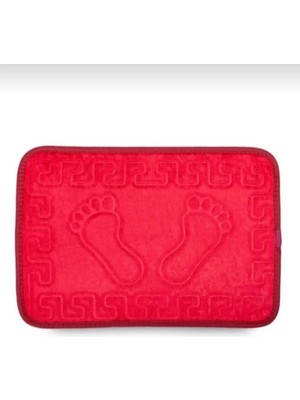 Kırmızı Paspas Dekor Store Çok Amaçlı Ev Hediyesi Shop Jut Su Emici Banyo Paspası Banyo Halısı