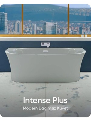Bathson Intense Plus Beyaz Bağımsız Küvet 185X90X63 cm