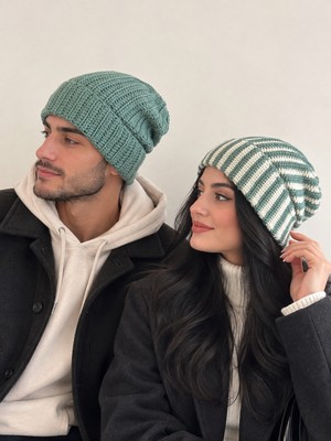 NurEra Design Kışlık Şapka/çift Sevgili Kombin 2'li Bere