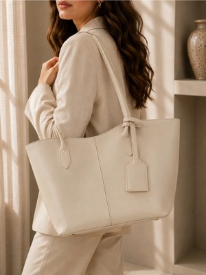 E&D Butik Moda Kadın Shopper Çanta Büyük Boy Günlük Kullanıma Uygun Geniş Hacimli Omuz Çantası