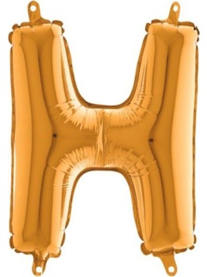King Shark H Harf Gold Renk Folyo Balon 100 cm