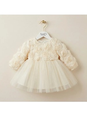 ministok Rose Lady Uzun Kollu Kız Çocuk Elbisesi