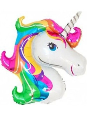King Shark Unicorn Renkli Folyo Balon