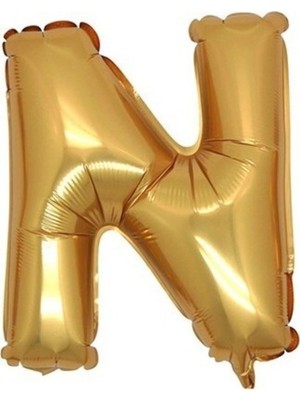 King Shark Fırsat Ayı Balon Parti N Harf Gold Folyo Balon 102 cm