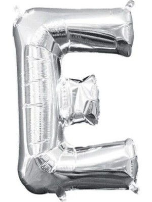 King Shark 16 Inç 35 cm Gümüş Folyo Harf Balon E