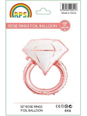 King Shark Yüzük Rose Gold Tek Folyo Balon 80 cm