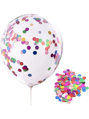 King Shark Pazarız Konfetili Balon Pullu Şeffaf Balon Seti 20 Adet