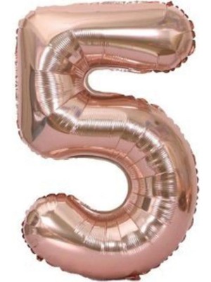 King Shark 34'' 80 cm Rose Gold Bronze Folyo Rakam Balon 5