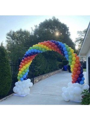 King Shark Gökkuşağı Rainbow Balon Zinciri 100 Adet