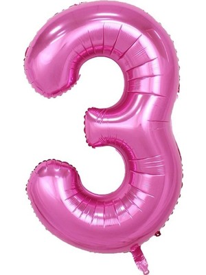 King Shark 3 Rakam Folyo Balon Pembe 90CM (40ınch) 1 Adet