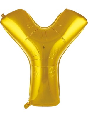 King Shark 34 Inç 76 cm Altın Folyo Harf Balon Y