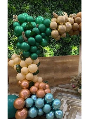 King Shark Metalik Pastel Krom Karışık Balonlar Balon Zinciri