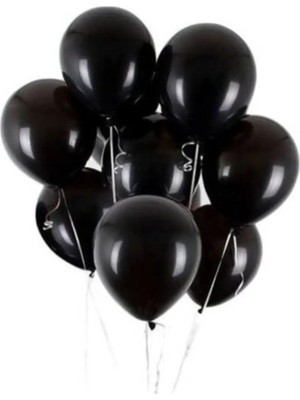 King Shark Balon Evi 30 Adet Siyah Metalik Balon 12 Inç