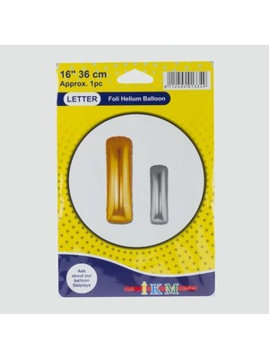King Shark Sarı Renkli 16*36 Harfli Folyo Balon Renk:model-9 Birim:1 Pk
