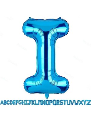 King Shark 1 Metre Mavi I Harfi Folyo Harf Balon Mavi I Harf Folyo Balon I Harf Balon Balonu Mavi Folyo