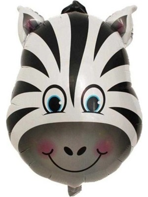 King Shark Zebra Kafa Folyo Balon
