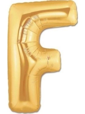 King Shark Balon Parti F Harf Gold Folyo Balon 102 cm