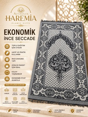 Altınoluk Haremia Ekonomik Ince Seccade | Hafif Taşınabilir Toplu Dağıtım Namaz Seccadesi