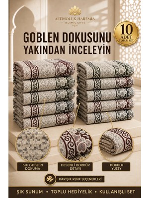 Altınoluk Haremia 10'lu Ekonomik Ince Seccade | Hafif Karışık Renk Toplu Dağıtım Namaz Seccadesi