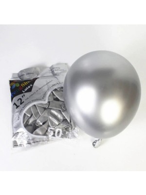 King Shark Gümüş Renk Krom Balon 5 Adet