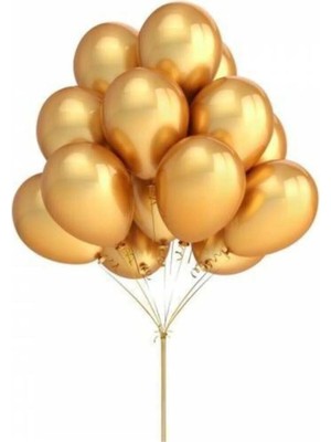 King Shark Metalik Balon Gold(Altın) (20 Adet)-Parti-Dogum Günü Balonu