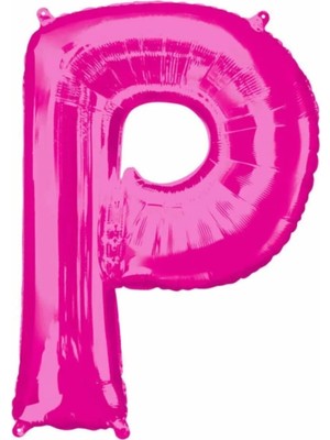 King Shark 1 Metre Pembe P Harfi Folyo Harf Balon Pembe Folyo Balon Harf Balon Uygun Folyo Özel