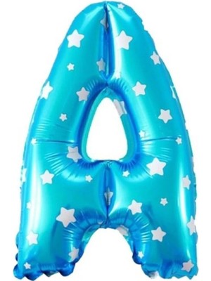King Shark A Harf Mavi Folyo Balon 16 Inc 40 cm