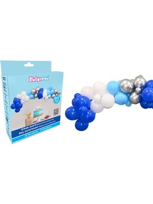 King Shark Erkek Doğumgünü Balon Zinciri Seti 70 Adet