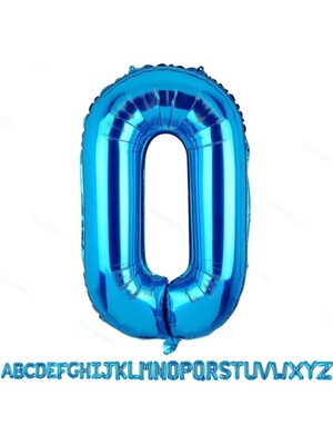 King Shark 1 Metre Mavi O Harfi Folyo Harf Balon Mavi Balon O Harf Balon Konser Şenlik Balonu Mavi