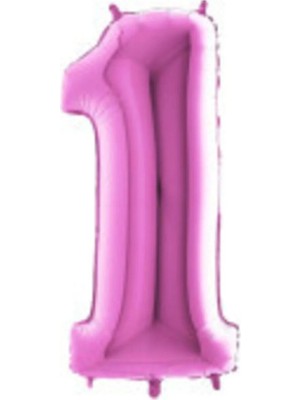 King Shark 40 Inç 100 cm Pembe Folyo Rakam Balon 1