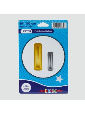King Shark Sarı Renkli 40*100 Harfli Folyo Balon Renk:model-9 Birim:1 Adet