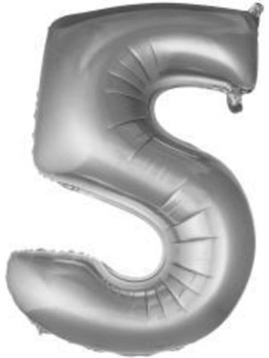 King Shark 16 Inç 35 cm Gümüş Folyo Rakam Balon 5