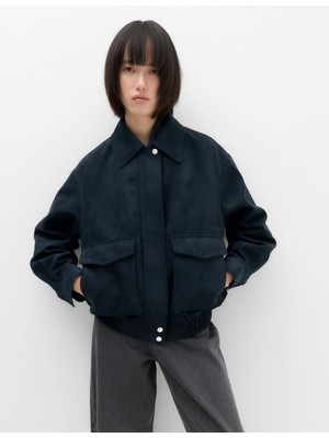 Marks & Spencer Süet Görünümlü Bomber Ceket