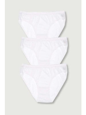 Tutku Kadın Beyaz 3'lü Paket  Bikini Külot ELF568T0635CCM3