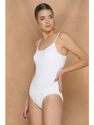 Hb Trend Kadın Ip Askı Kancalı Zıbın Body 6lı Beyaz Renk 4584125684SHR