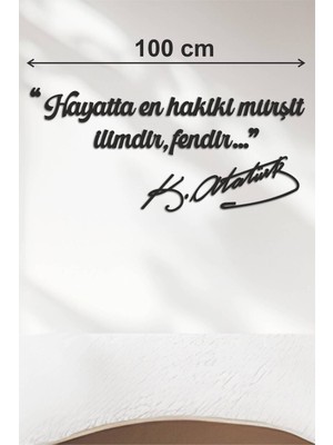 Ahşap Hediyeniz Atatürk Özlü Sözler Duvar Yazısı
